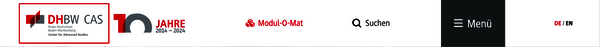 Screenshot Header cas.dhbw.de, Logo durch roten Rahmen hervorgehoben