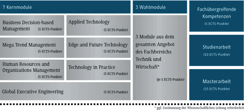 Aufbau des Masterstudiengangs Executive Engineering