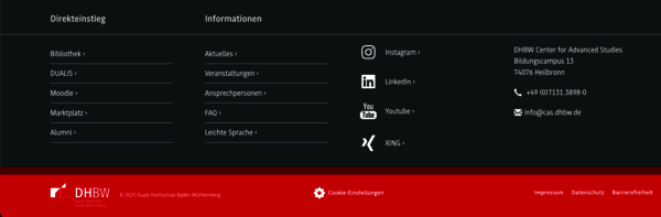 Screenshot Footer cas.dhbw.de