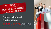 Online-Infoabend zum Dualen Masterstudium am 09. November 2023
