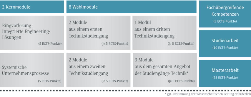 Aufbau Master Integrated Engineering (Schaubild)