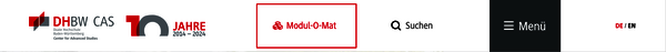 Screenshot Header cas.dhbw.de, Modul-O-Mat durch roten Rahmen hervorgehoben