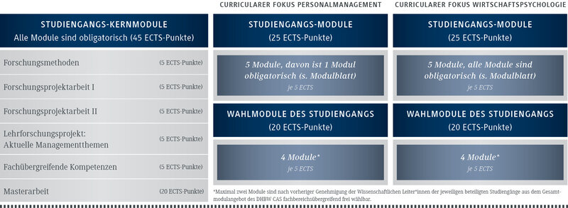 Aufbau Master Personalmanagement und Wirtschaftspsychologie (Schaubild)