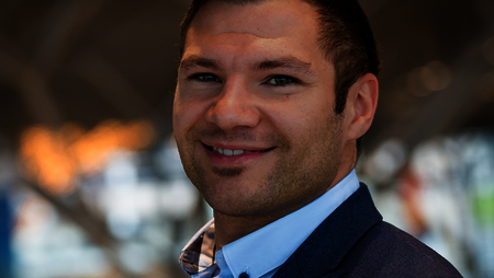 Georg Wegmann, Projektmanager Terminal & Customer Experience Projekte bei der Flughafen Stuttgart GmbH <br />
Foto: Andreas Tränkner <br />

