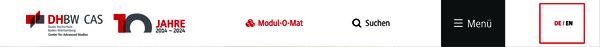 Screenshot Header cas.dhbw.de, Sprachumschalter durch roten Rahmen hervorgehoben